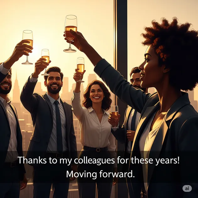 Thanks to My Colleagues for These [Number] Years! Moving Forward.